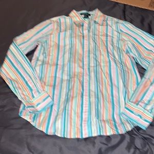 Lauren Ralph Lauren button down striped shirt size S.